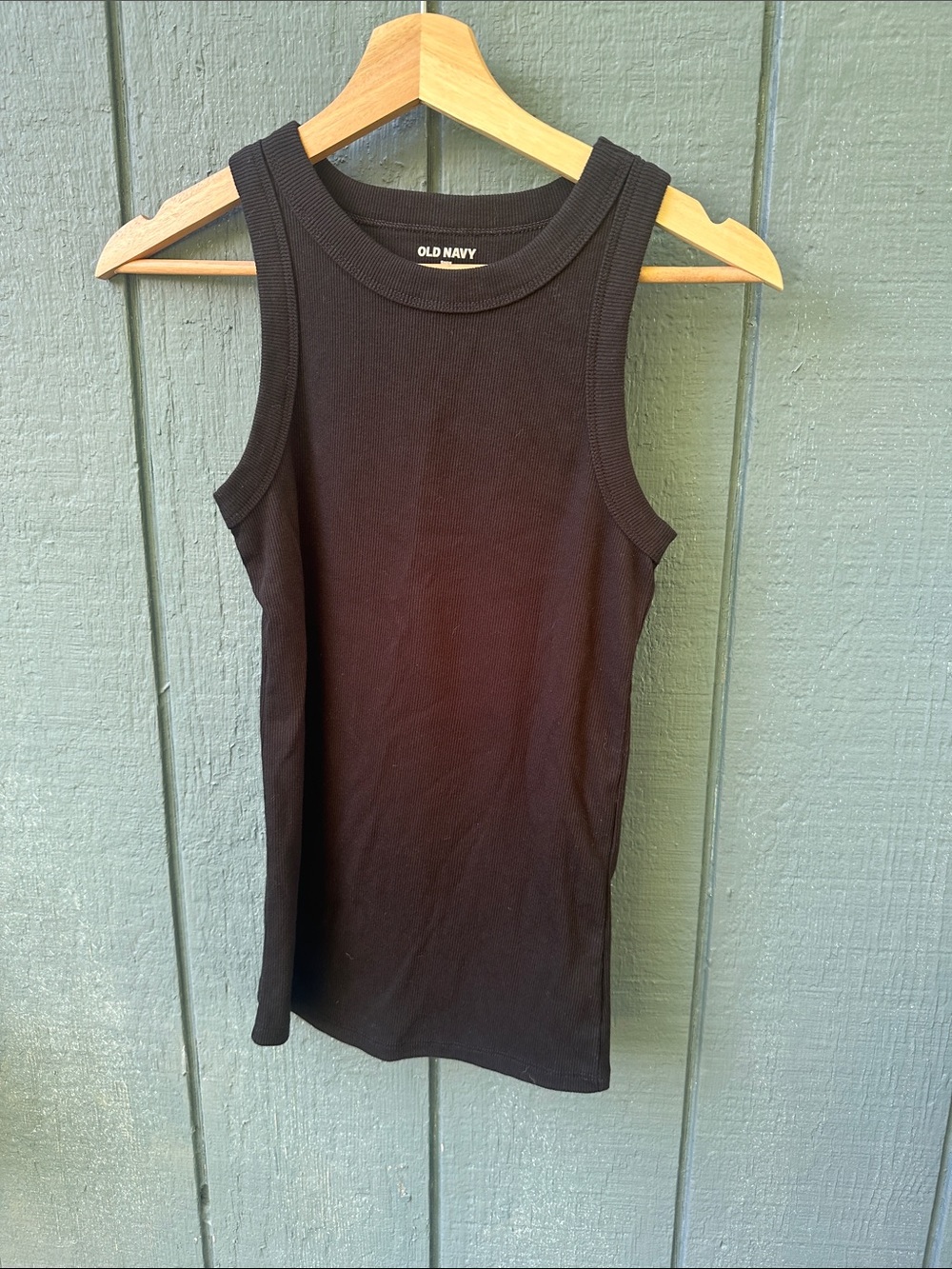Old Navy Black Ribbed Sleeveless Tank Top